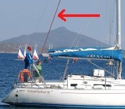 Dirk auf Segelyacht