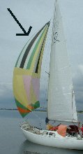 Spinnaker auf Segelyacht