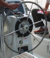 Steuerrad auf Segelyacht